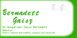 bernadett gaisz business card